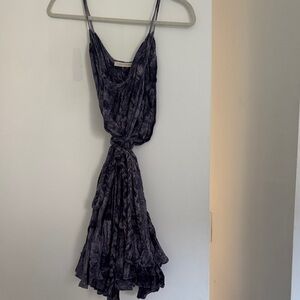 Blue/purple tie dye Patterned Mini Dress